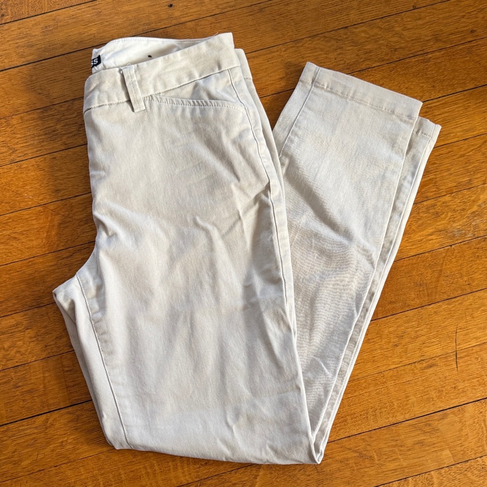 Express Cream Skinny Pants
